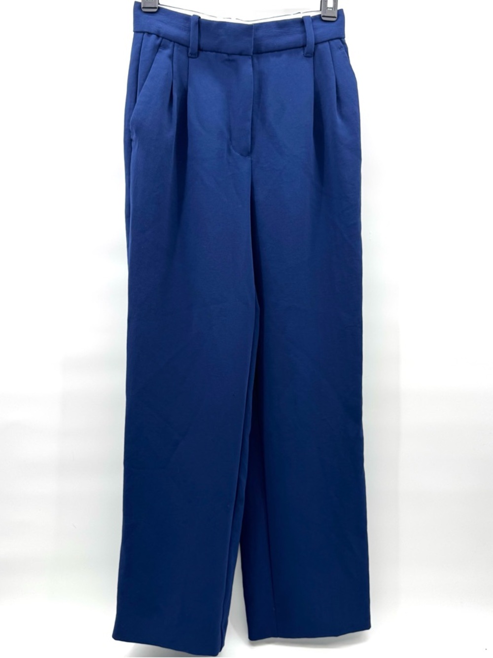 Aritzia Wilfred the effortless pant Wide-Leg Pleated Trousers in Blue sz0 NWOT